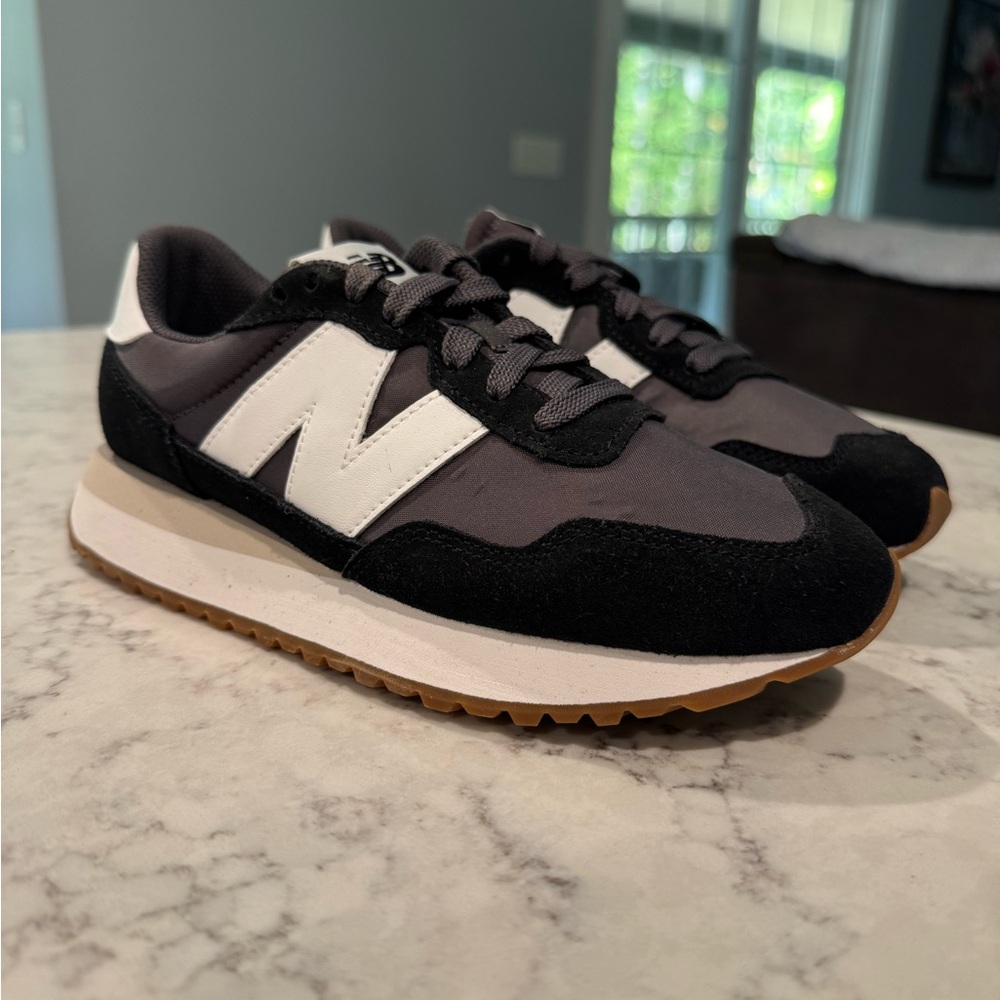 New Balance Charcoal and White Sneakers